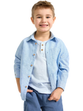 Lindex Kids' Linen Blend Long Sleeve Shirt