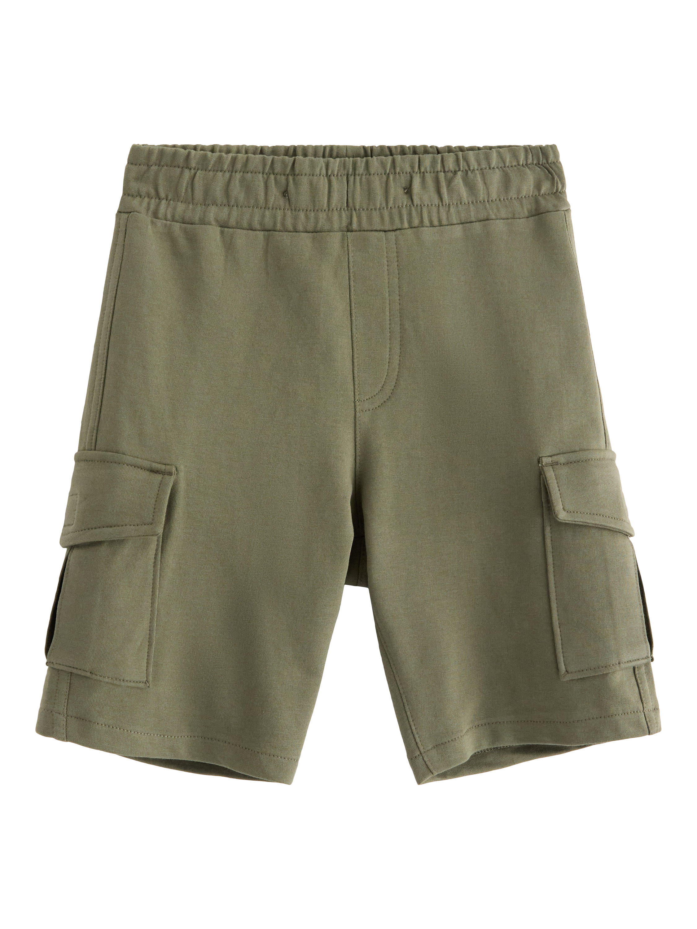 Product image 1 of 3, which shows Lindex Kids' Cotton Cargo Shorts, Lt Dusty Khaki, 8-10 years