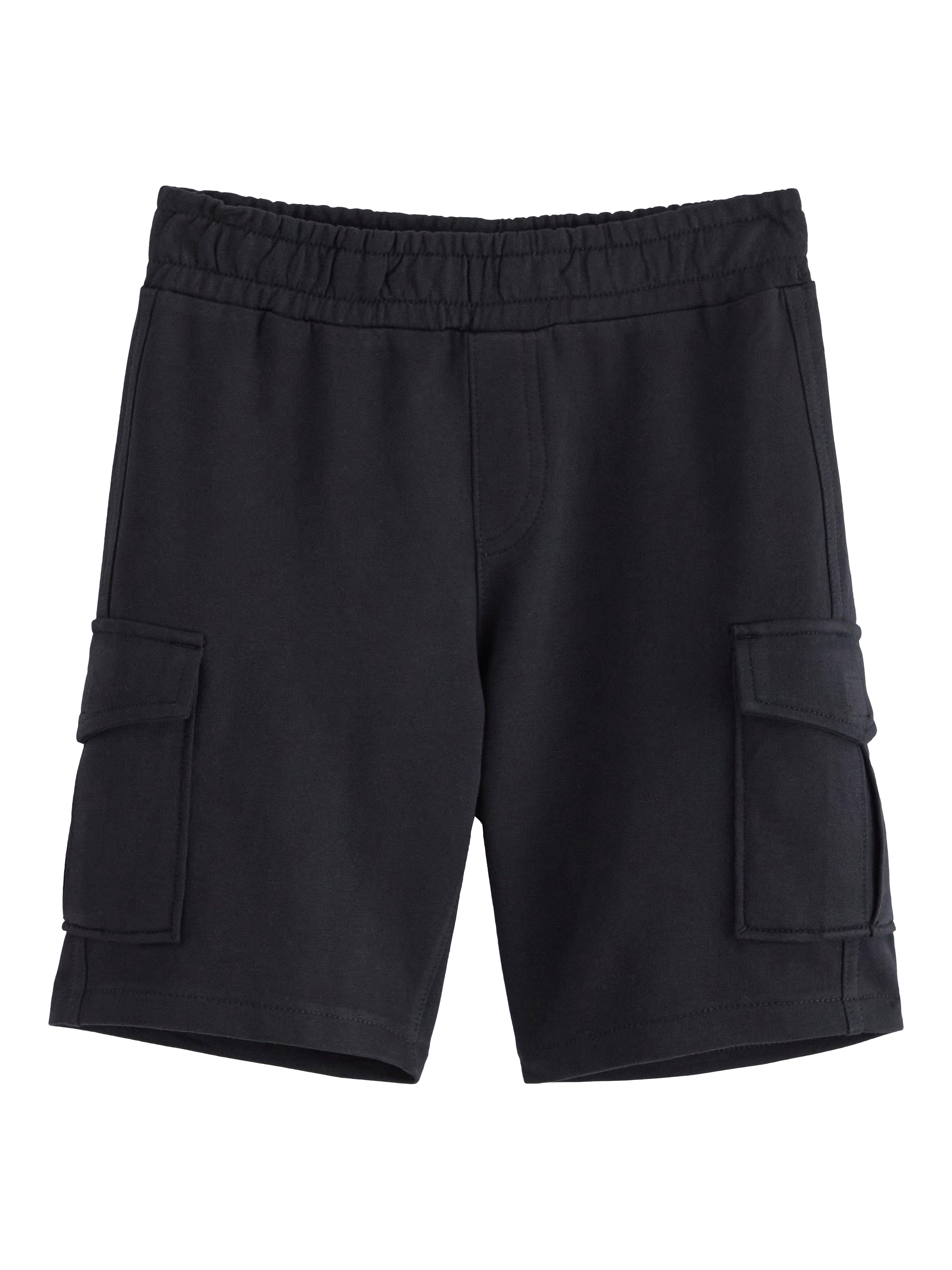Product image 1 of 3, which shows Lindex Kids' Cotton Cargo Shorts, Black, 6-8 years