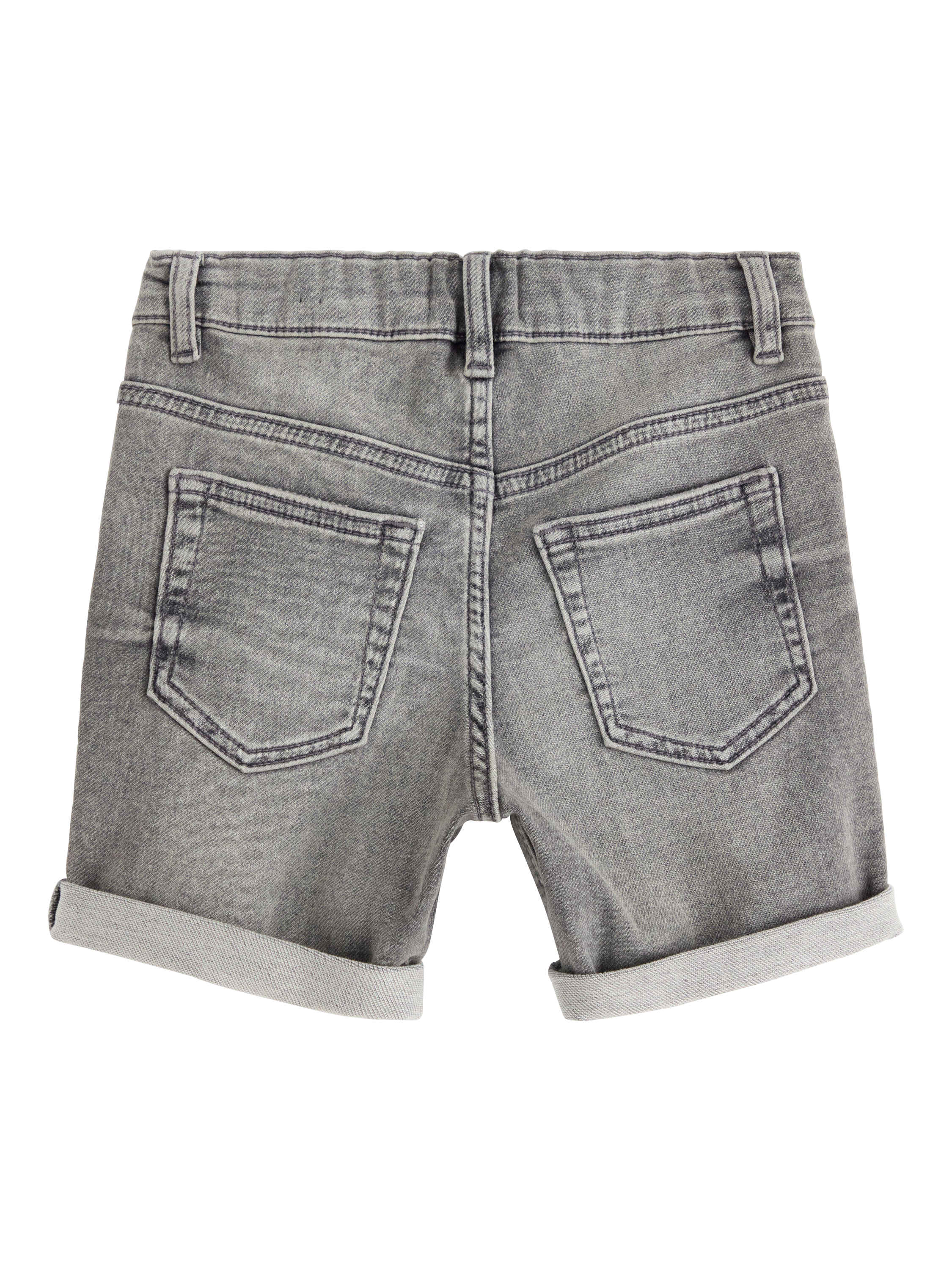Product image 2 of 3, which shows Lindex Kids' Cotton Denim Shorts, Grey, 2-3 years