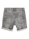 Lindex Kids' Cotton Denim Shorts, Grey