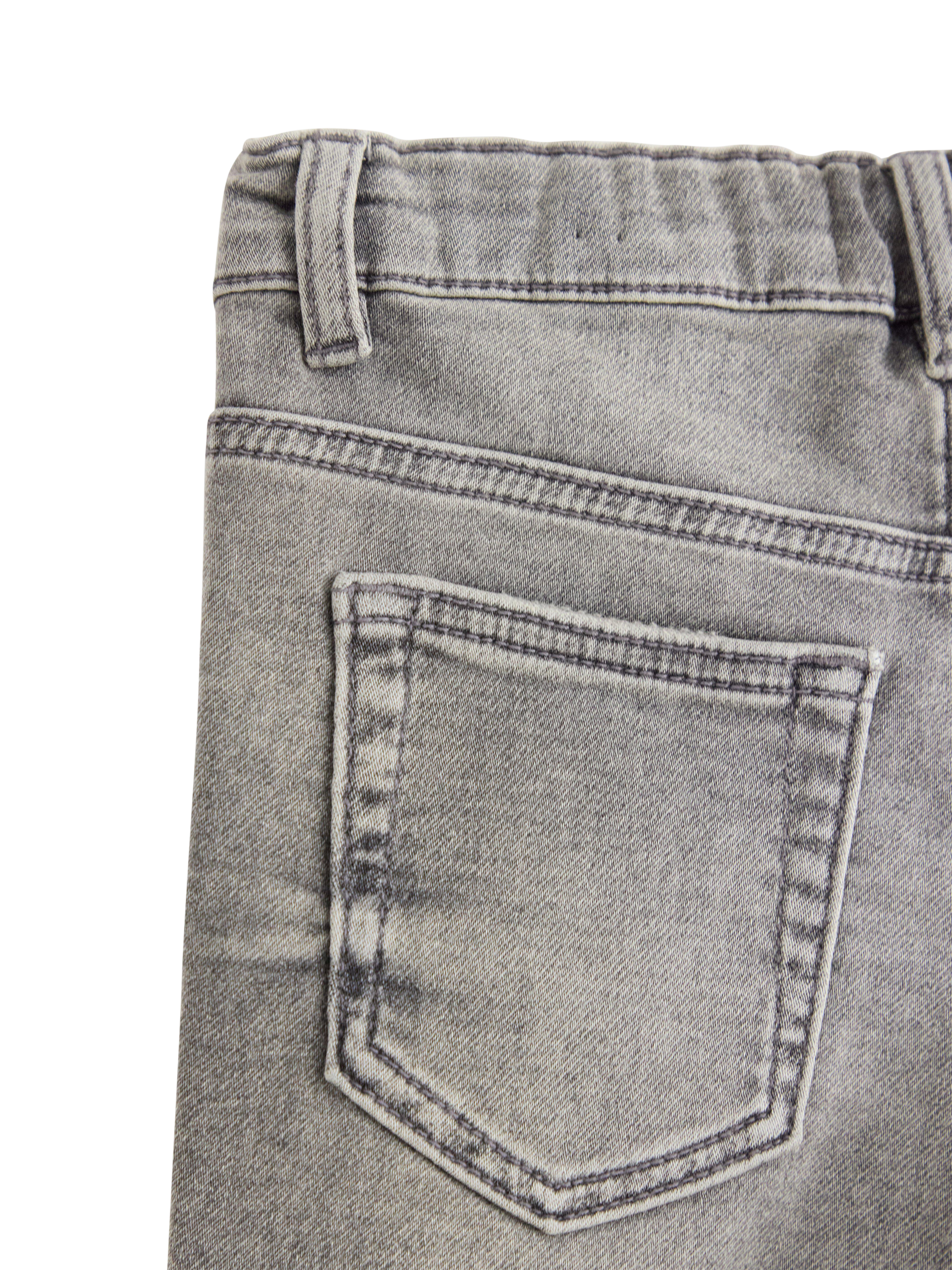 Product image 3 of 3, which shows Lindex Kids' Cotton Denim Shorts, Grey, 2-3 years