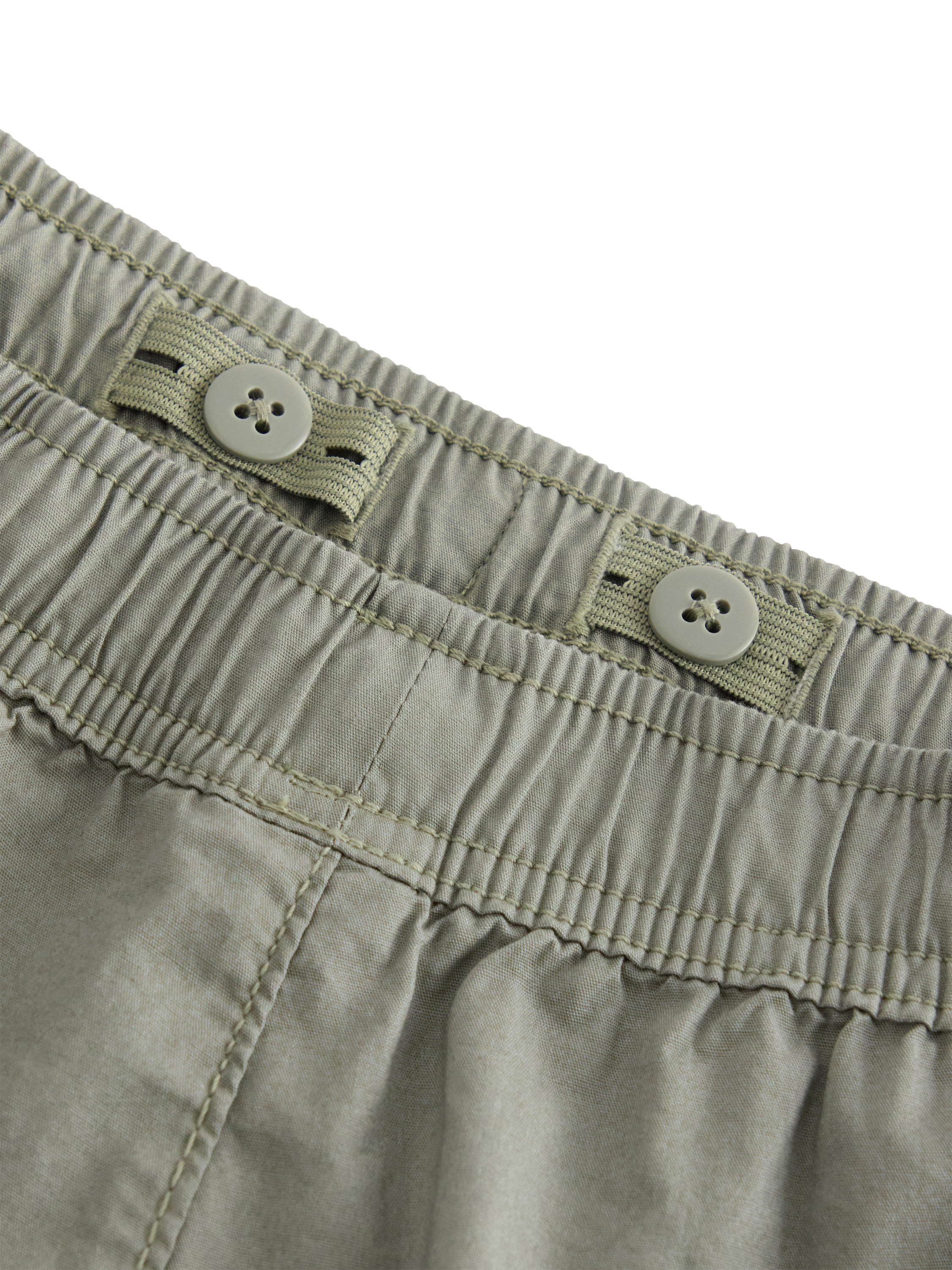Product image 3 of 3, which shows Lindex Kids' Cotton Cargo Shorts, Dusty Green, 6-7 years