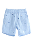 Lindex Kids' Cotton Cargo Shorts, Light Blue