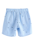 Lindex Kids' Cotton Cargo Shorts, Light Blue