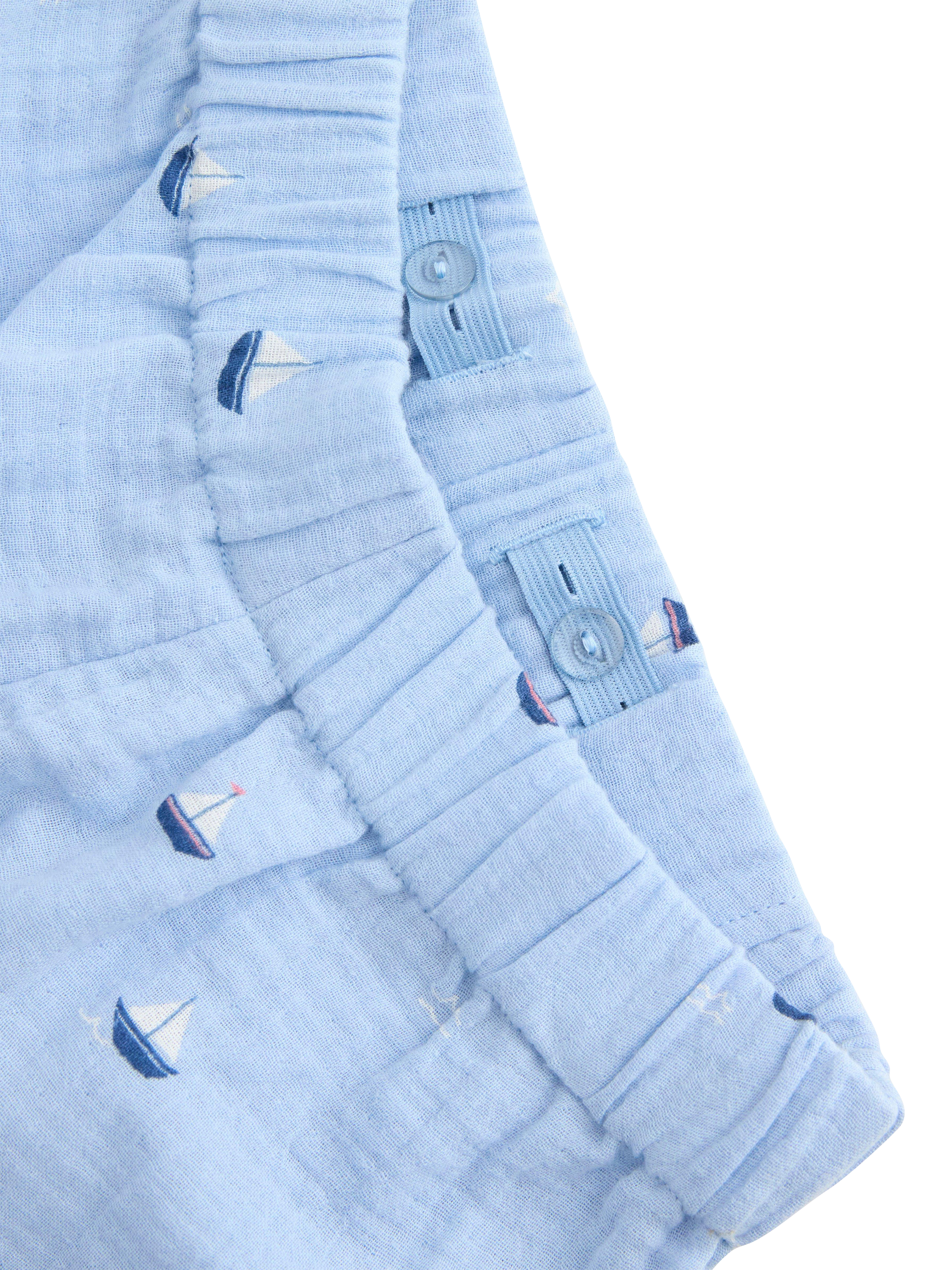 Product image 3 of 3, which shows Lindex Kids' Cotton Cargo Shorts, Light Blue, 18-24 months