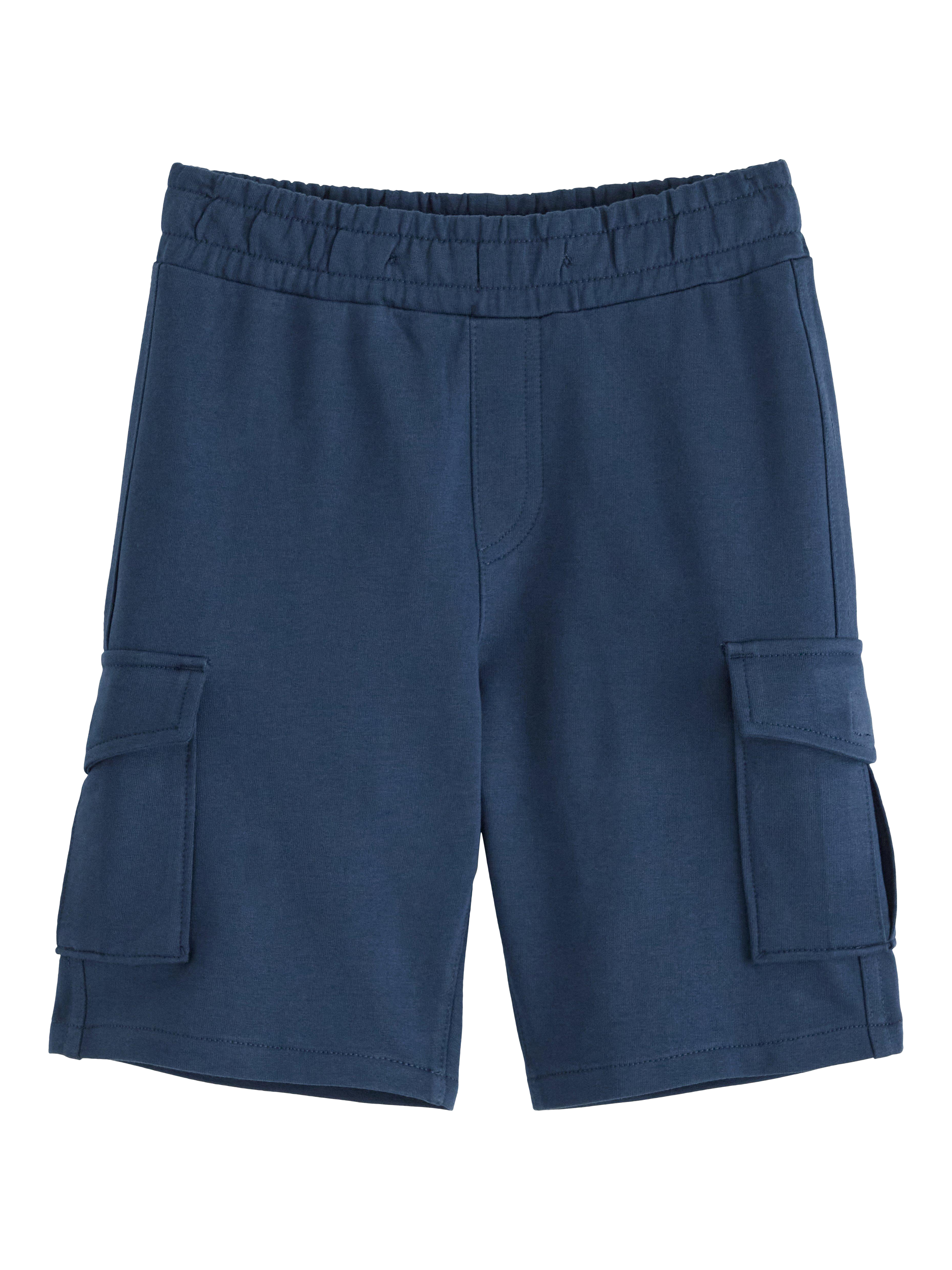Product image 1 of 11, which shows Lindex Kids' Cotton Cargo Shorts, Dark Blue, 2-4 years