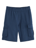 Lindex Kids' Cotton Cargo Shorts, Dark Blue