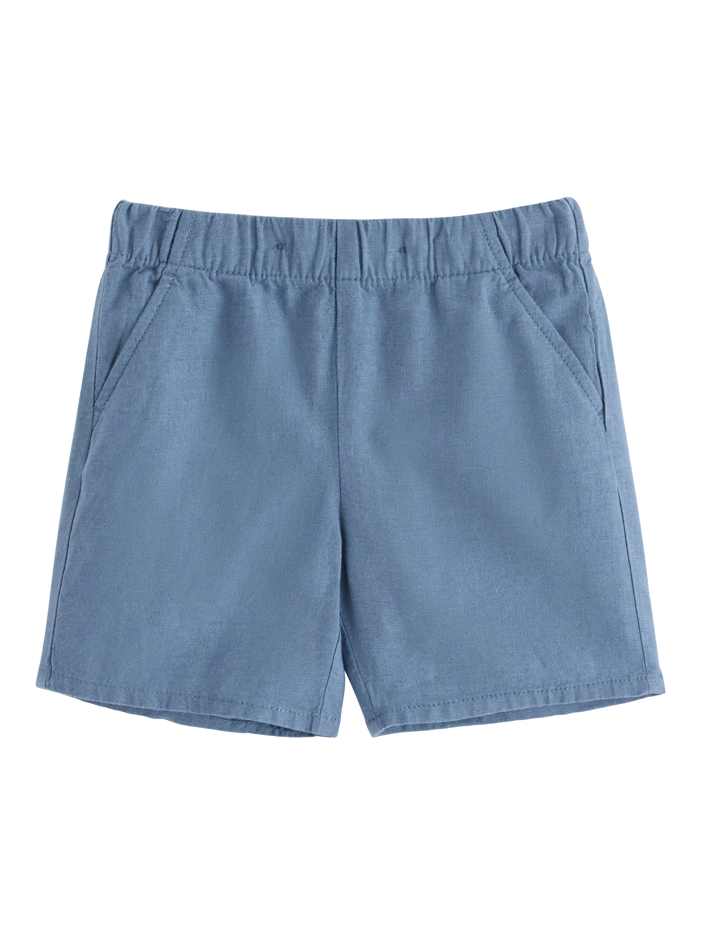 Product image 1 of 3, which shows Lindex Kids' Cotton Blend Shorts, Dusty Blue, 6-8 years