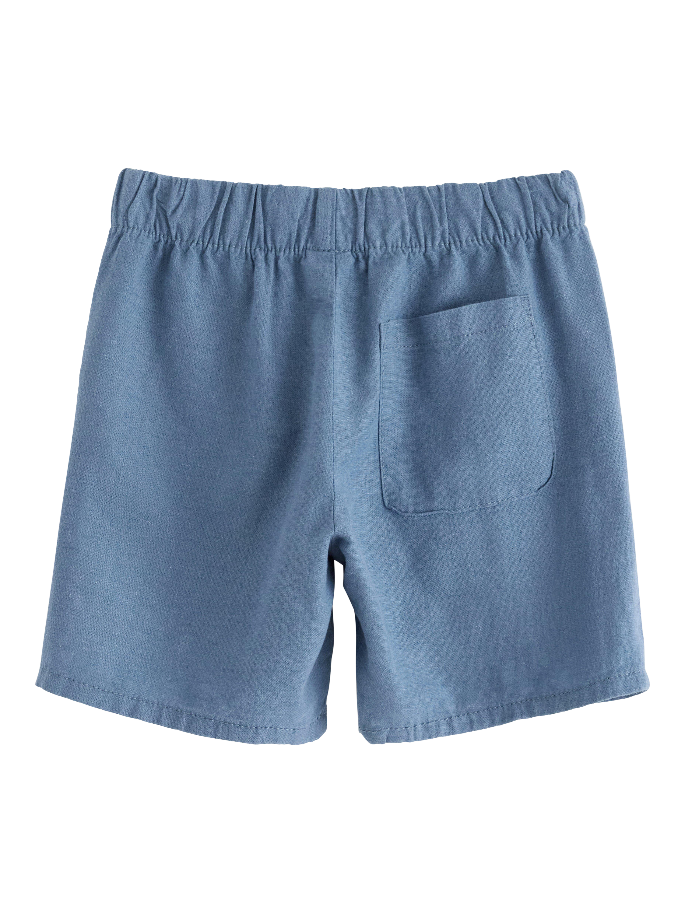 Product image 2 of 3, which shows Lindex Kids' Cotton Blend Shorts, Dusty Blue, 6-8 years