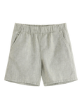 Lindex Kids' Cotton Blend Shorts, Dusty Green