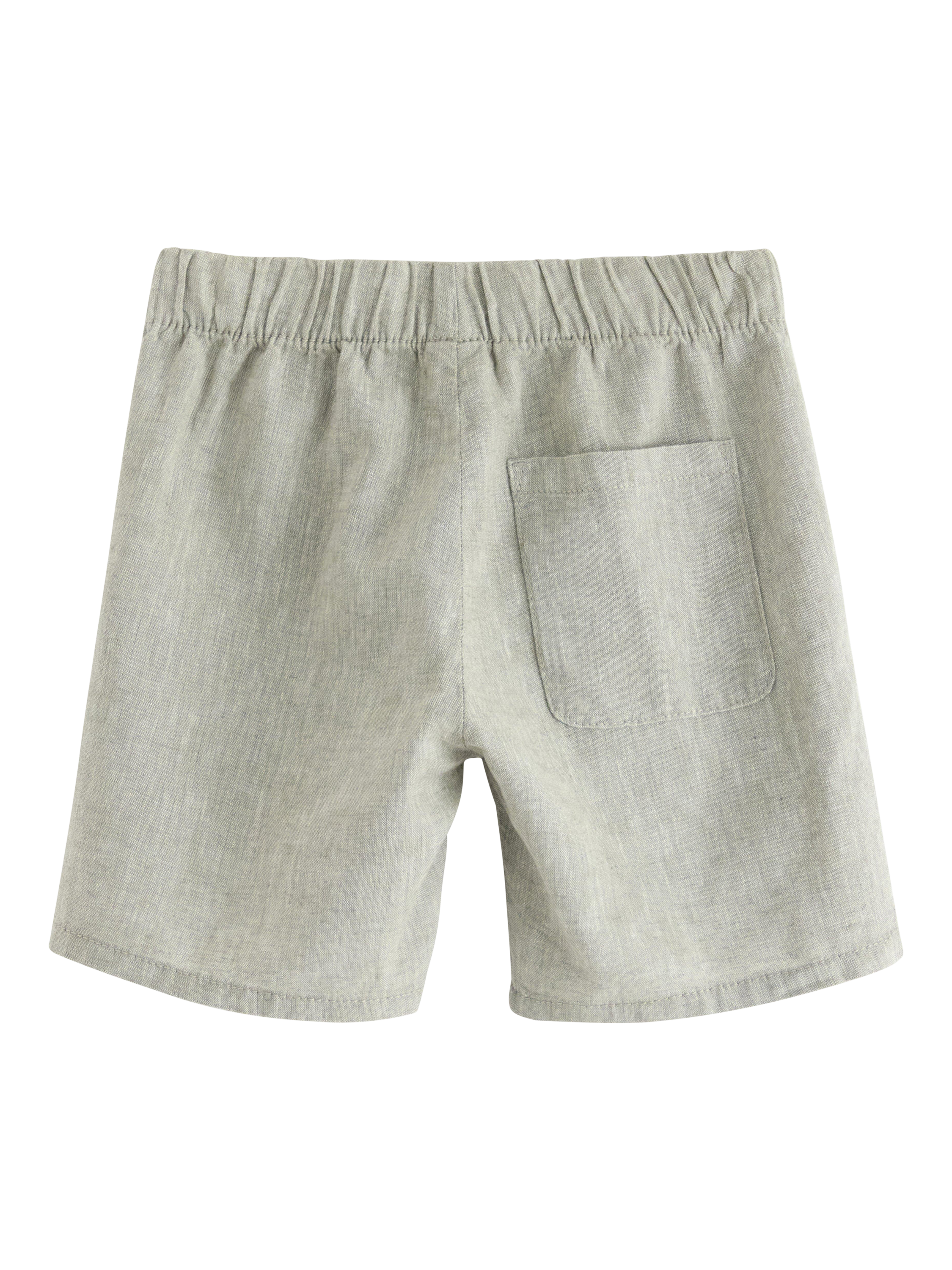 Product image 2 of 3, which shows Lindex Kids' Cotton Blend Shorts, Dusty Green, 4-6 years