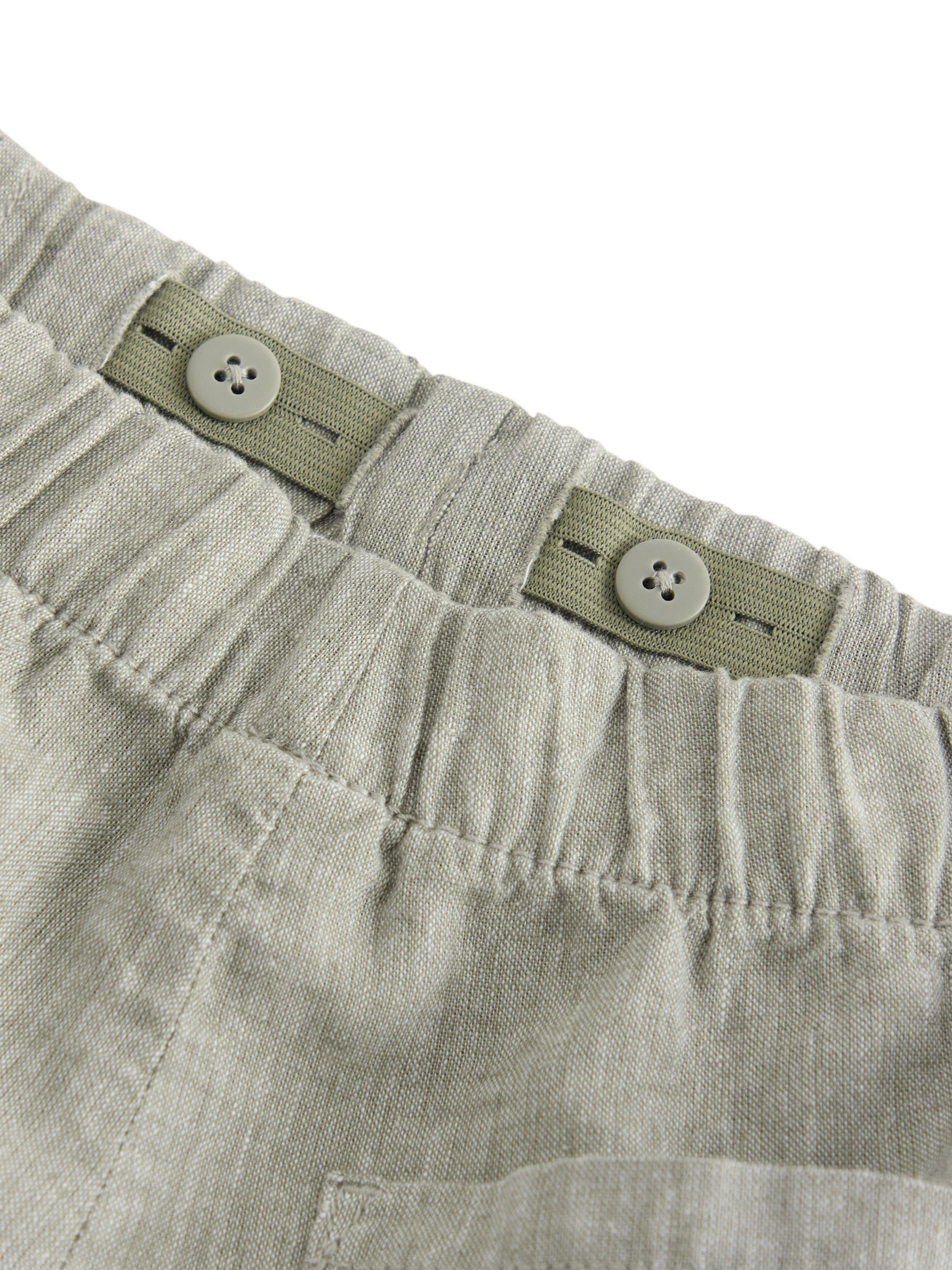 Product image 3 of 3, which shows Lindex Kids' Cotton Blend Shorts, Dusty Green, 4-6 years