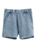 Lindex Kids' Cotton Jersey Shorts, Dusty Blue