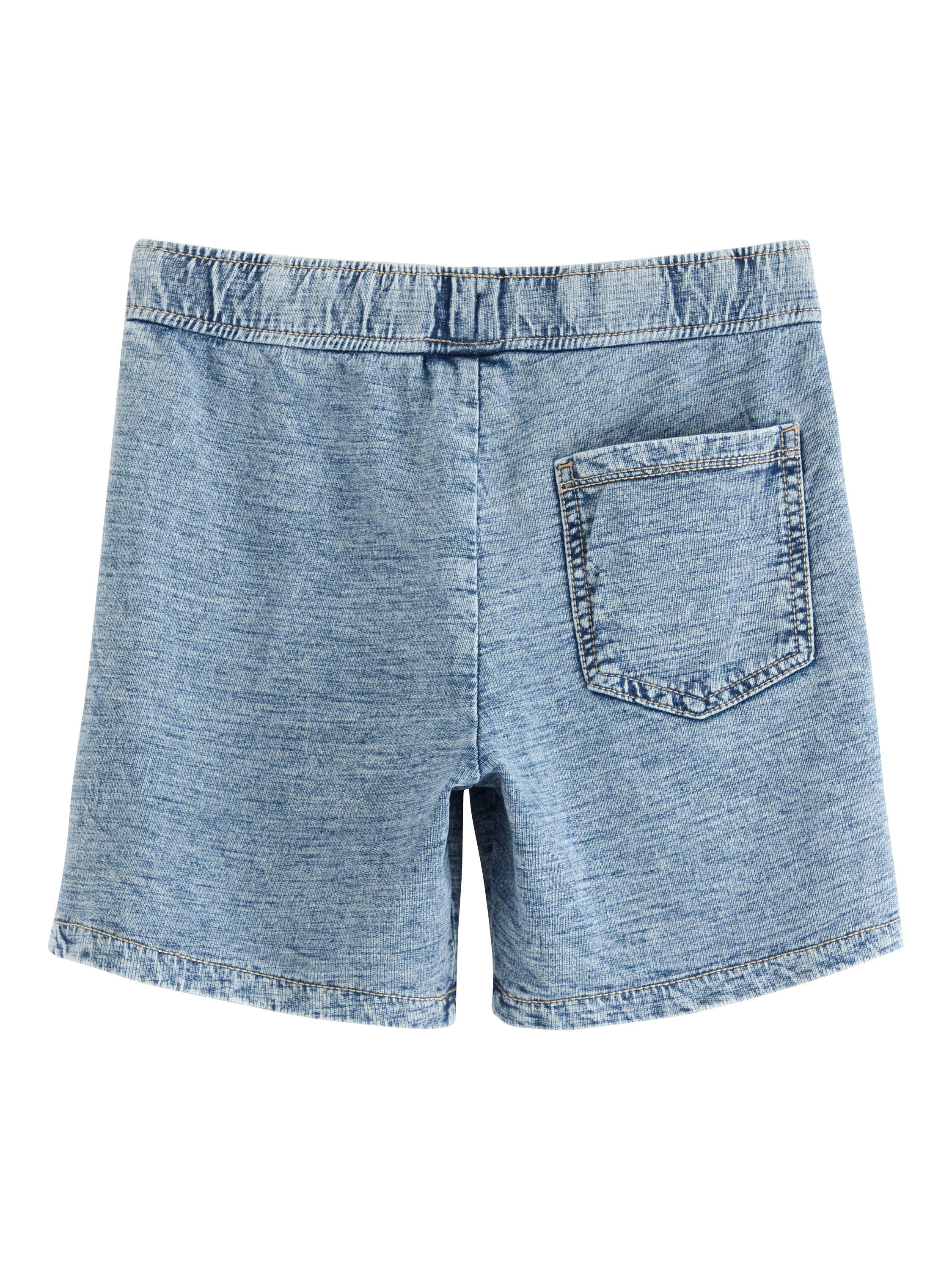 Product image 2 of 3, which shows Lindex Kids' Cotton Jersey Shorts, Dusty Blue, 4-6 years