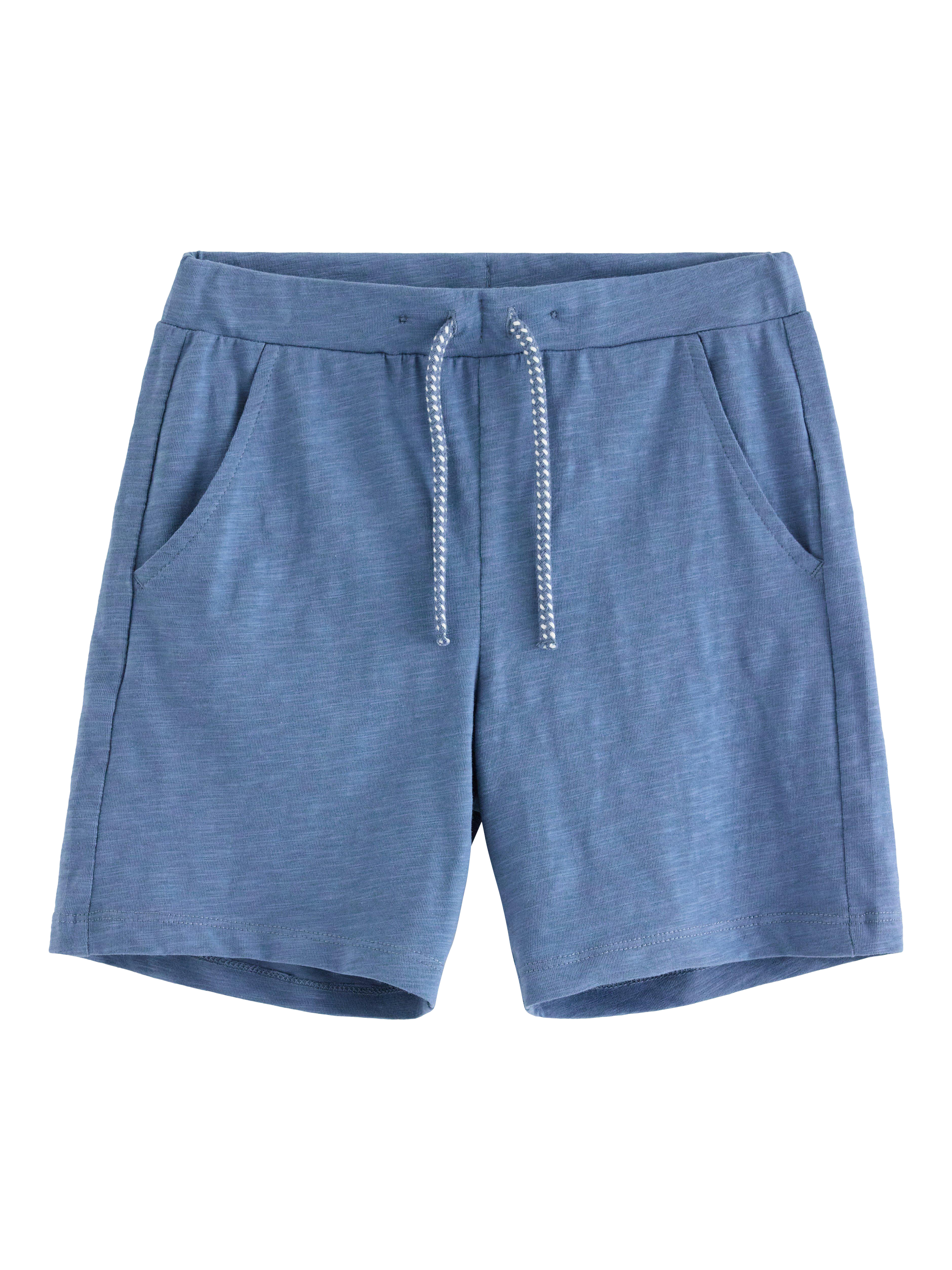 Product image 1 of 3, which shows Lindex Kids' Pure Cotton Shorts, Dusty Blue, 18-24 months
