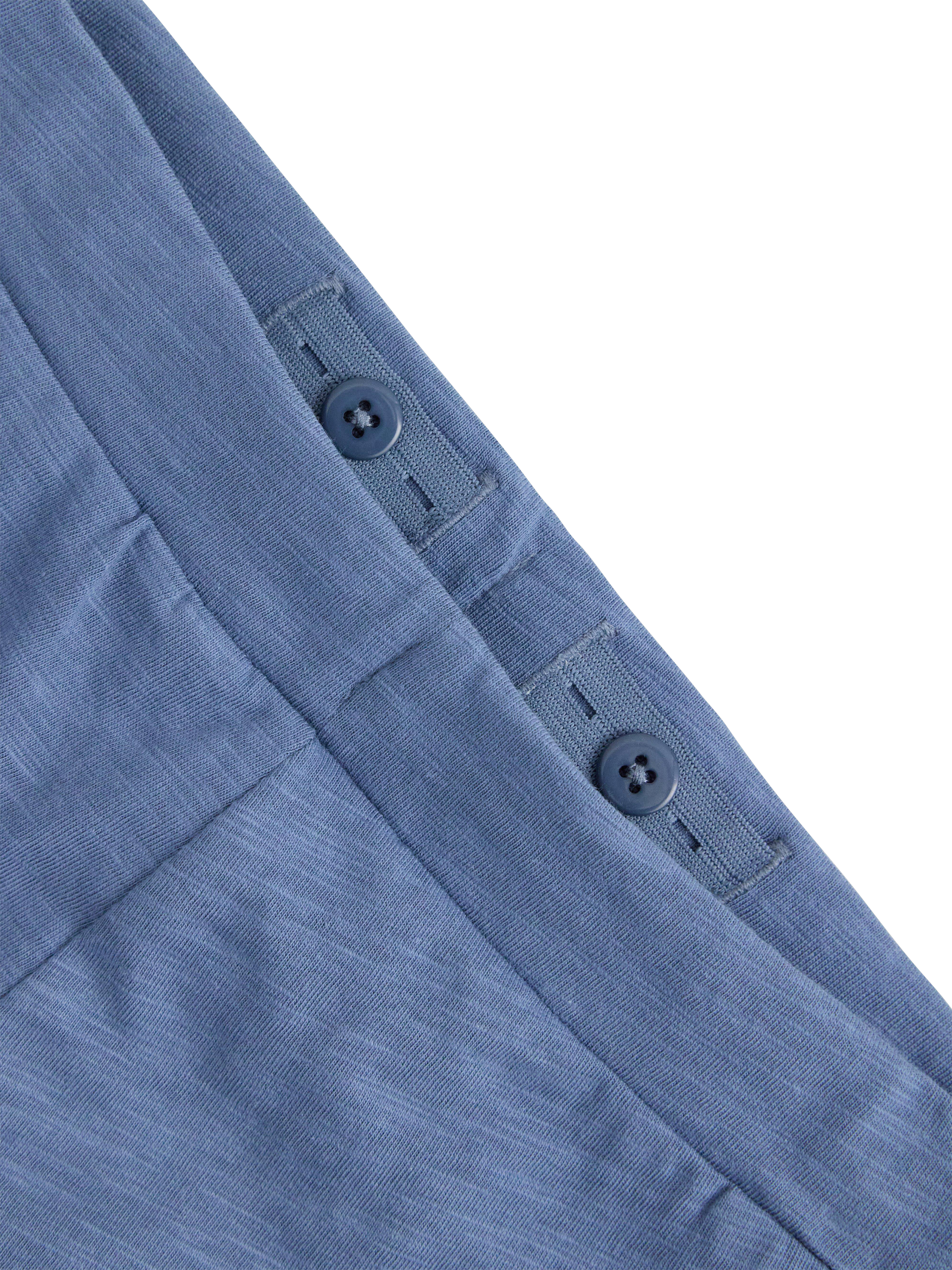Product image 3 of 3, which shows Lindex Kids' Pure Cotton Shorts, Dusty Blue, 18-24 months