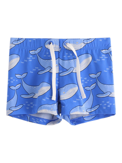 Lindex Kids' Whale Swim Shorts, Blue