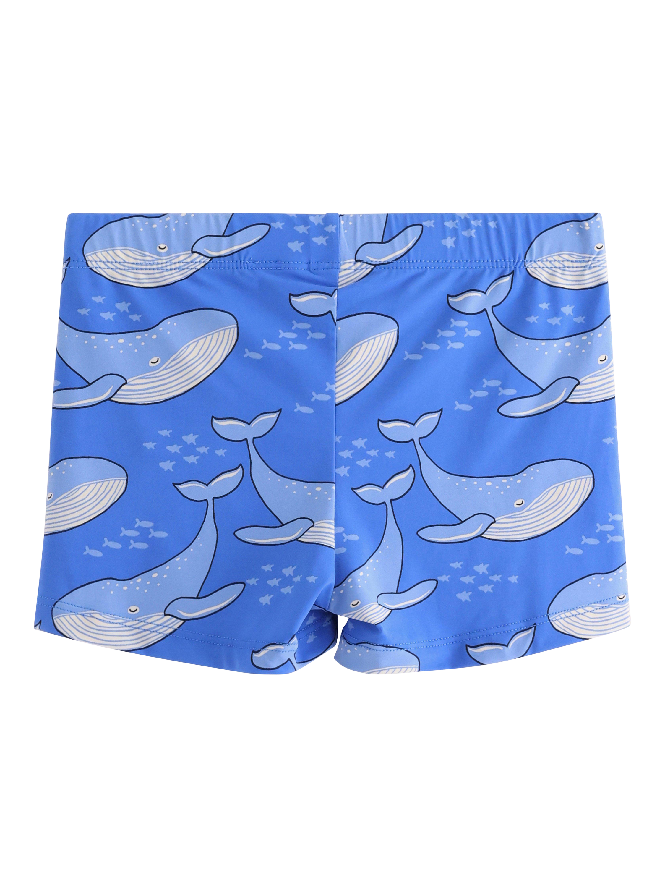 Product image 2 of 3, which shows Lindex Kids' Whale Swim Shorts, Blue, 2-4 years