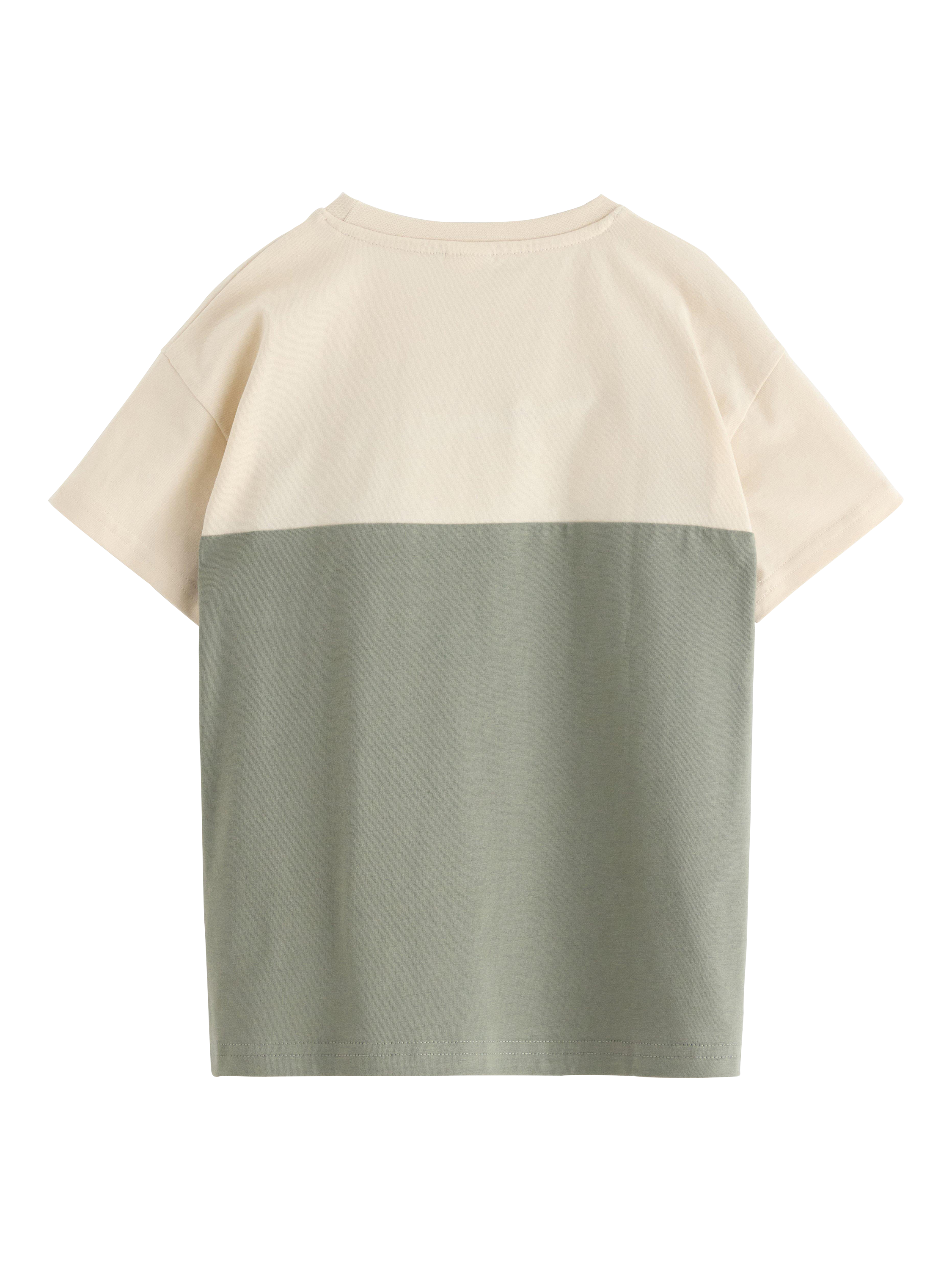Product image 4 of 5, which shows Lindex Kids' Pure Cotton Crew Neck T-Shirt, Dusty Green, 6-8 years