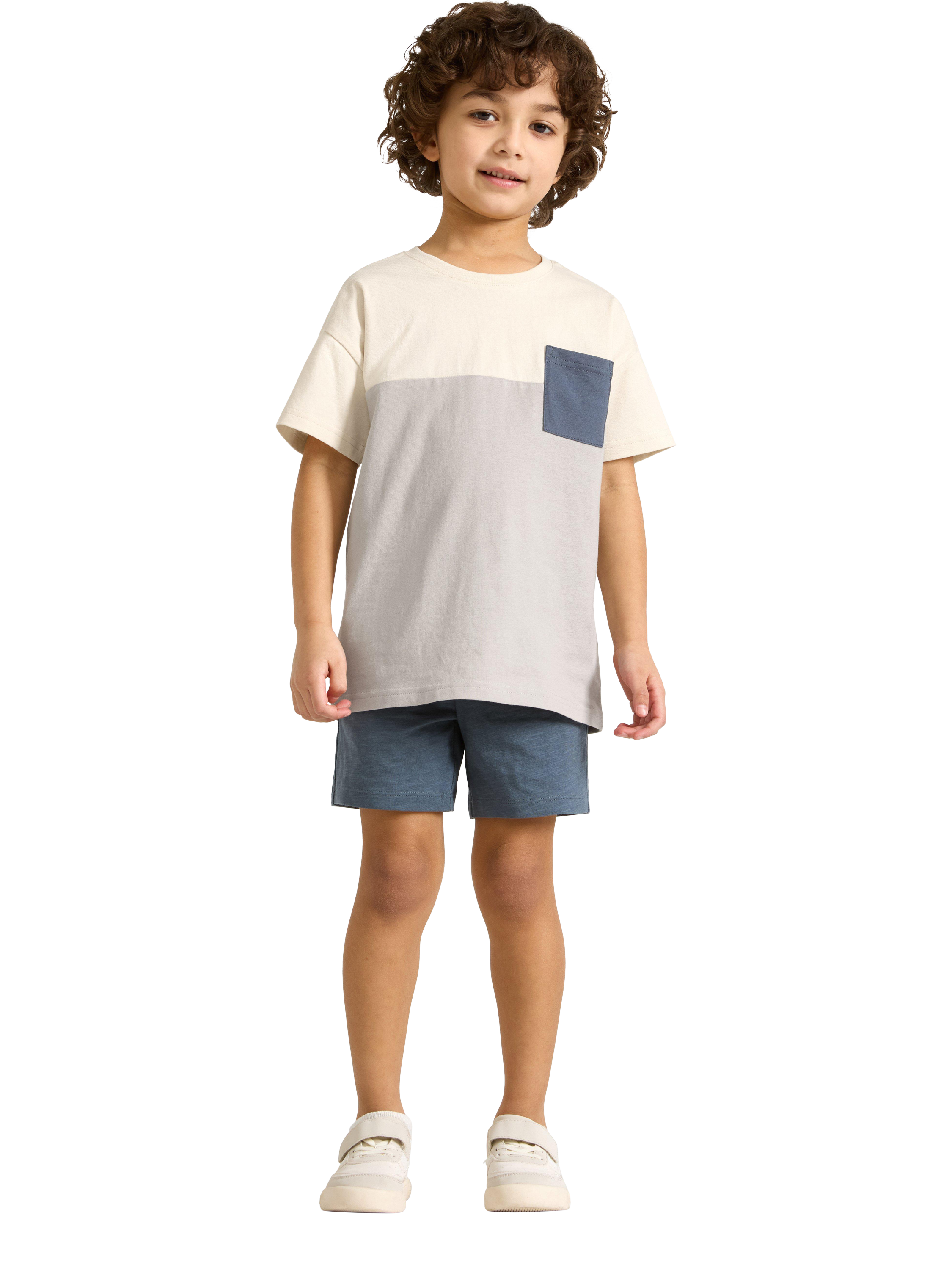 Product image 3 of 6, which shows Lindex Kids' Pure Cotton Crew Neck T-Shirt, Light Dusty Grey, 18-24 months