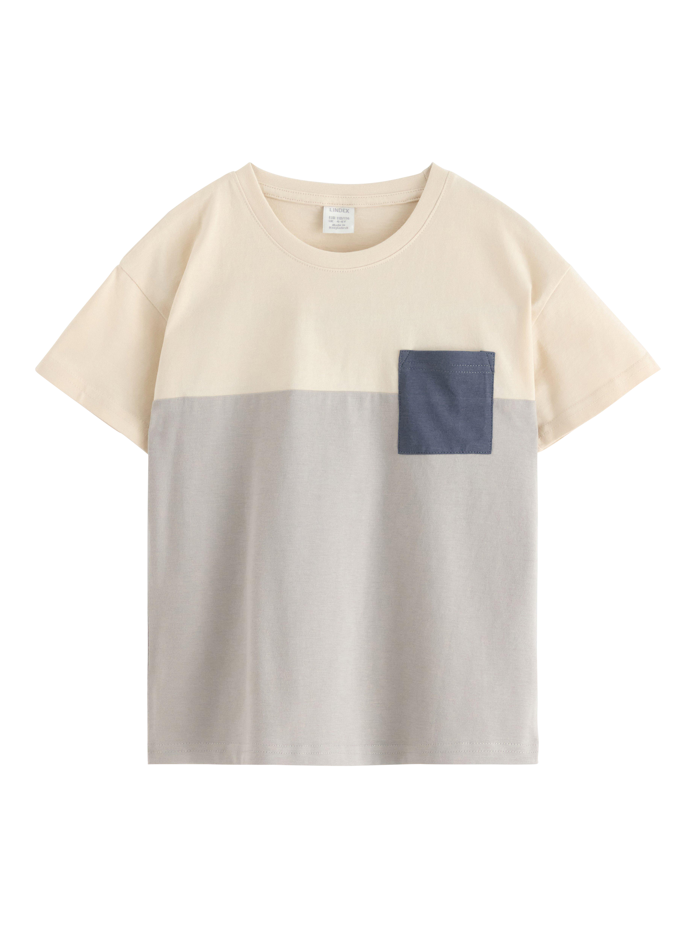 Product image 4 of 6, which shows Lindex Kids' Pure Cotton Crew Neck T-Shirt, Light Dusty Grey, 18-24 months