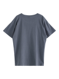 Lindex Kids' Cotton Just Chillin' Short Sleeve T-Shirt, Dark Grey