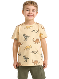 Lindex Kids' Short Sleeve Dino Print T-Shirt