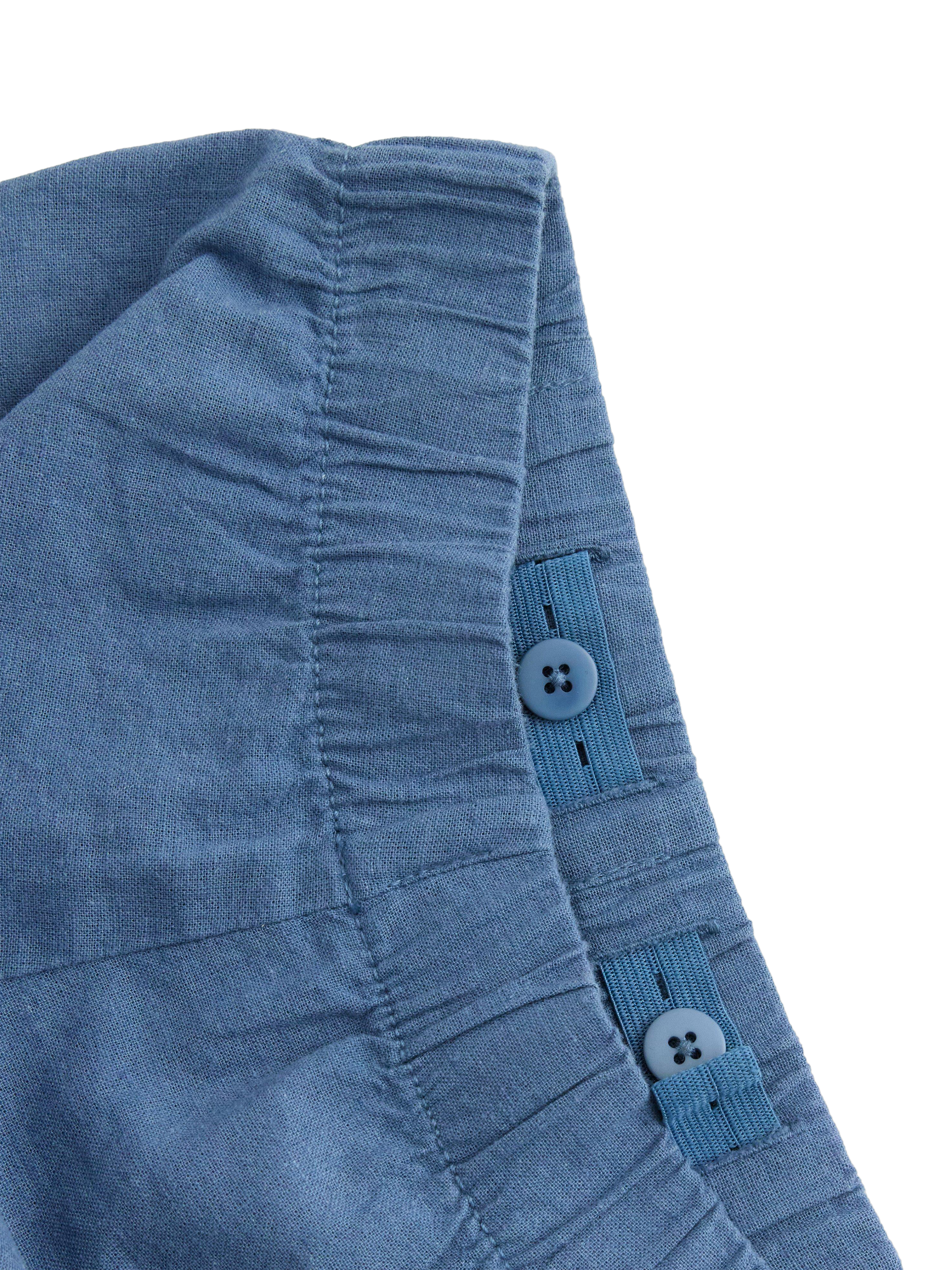 Product image 6 of 6, which shows Lindex Kids' Linen Blend Trousers, Dusty Blue, 3-4 years