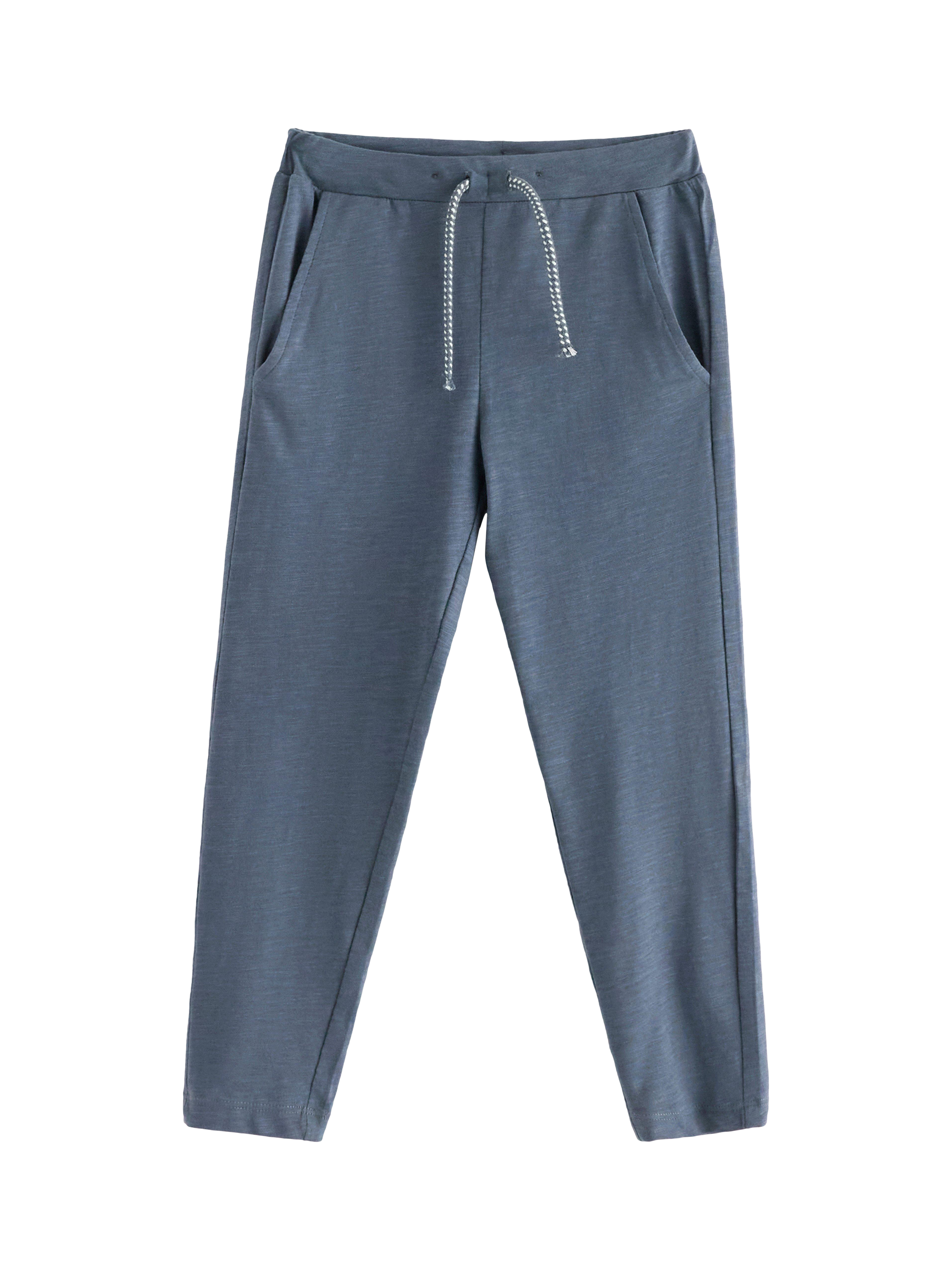 Product image 3 of 5, which shows Lindex Kids' Cotton Slub Jersey Joggers, Dark Grey, 2-3 years