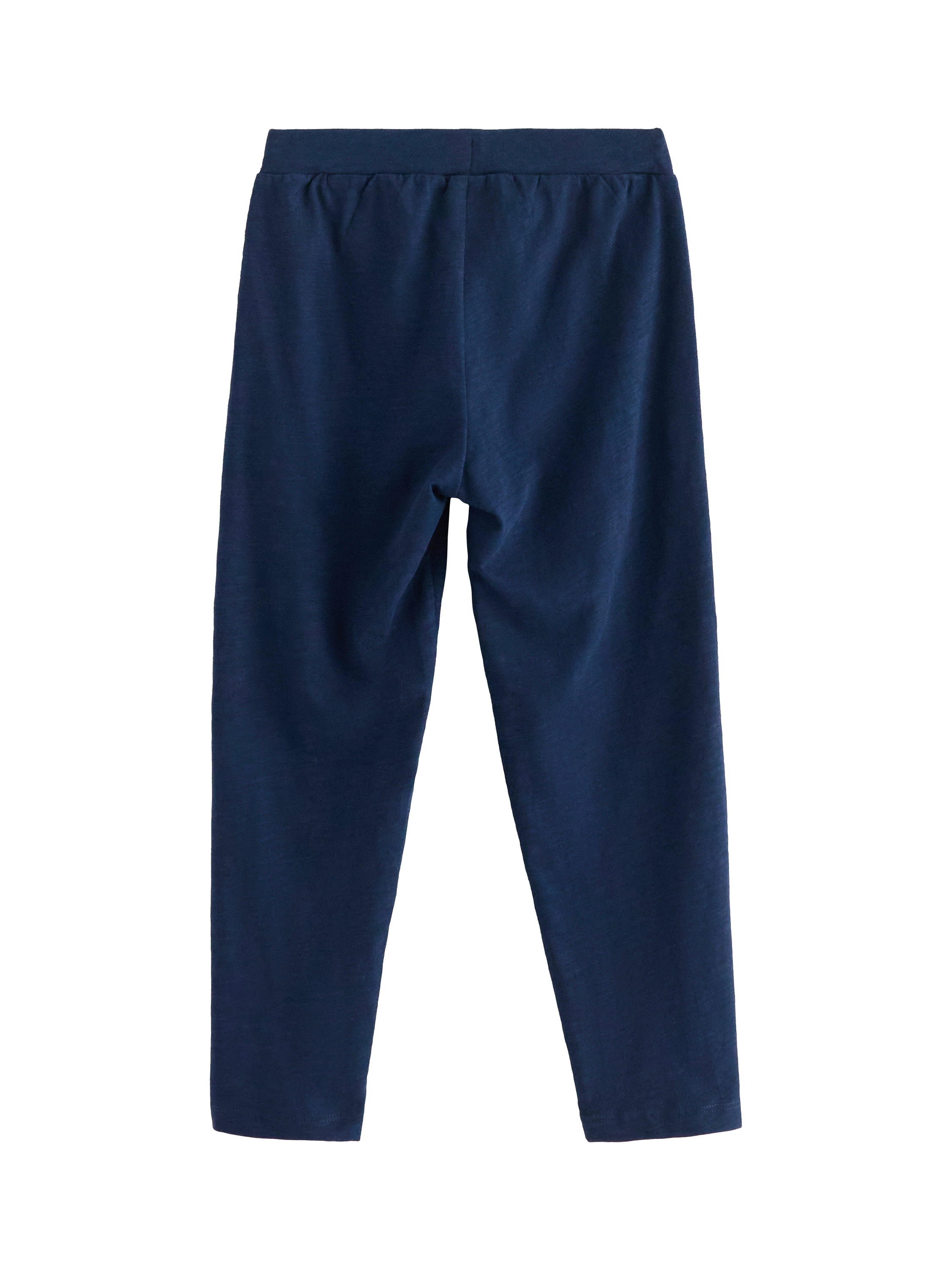 Product image 5 of 6, which shows Lindex Kids' Cotton Slub Jersey Joggers, Dark Blue, 2-3 years