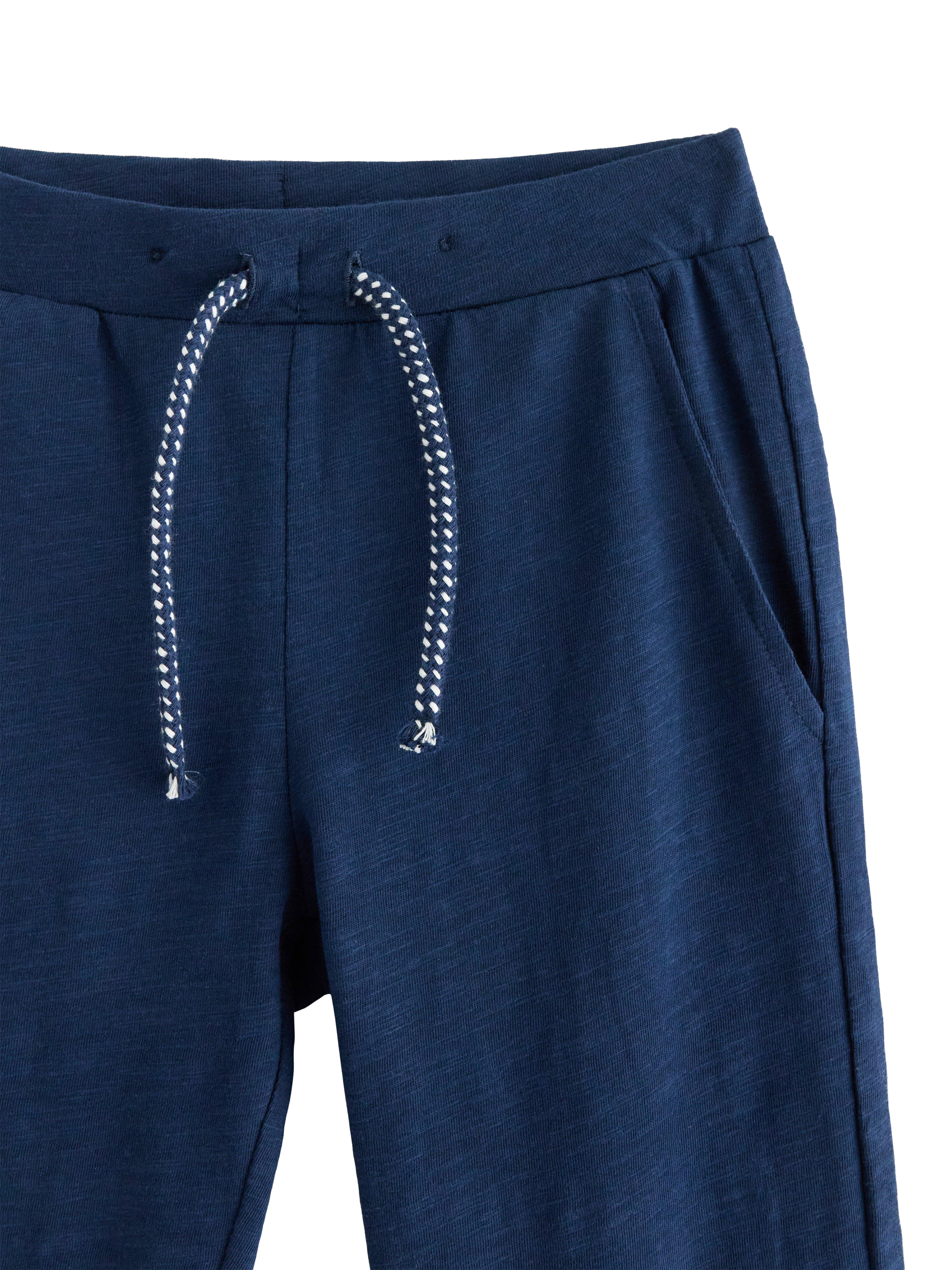 Product image 6 of 6, which shows Lindex Kids' Cotton Slub Jersey Joggers, Dark Blue, 2-3 years