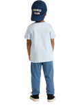 Lindex Kids' Cotton Slub Jersey Joggers, Dusty Blue