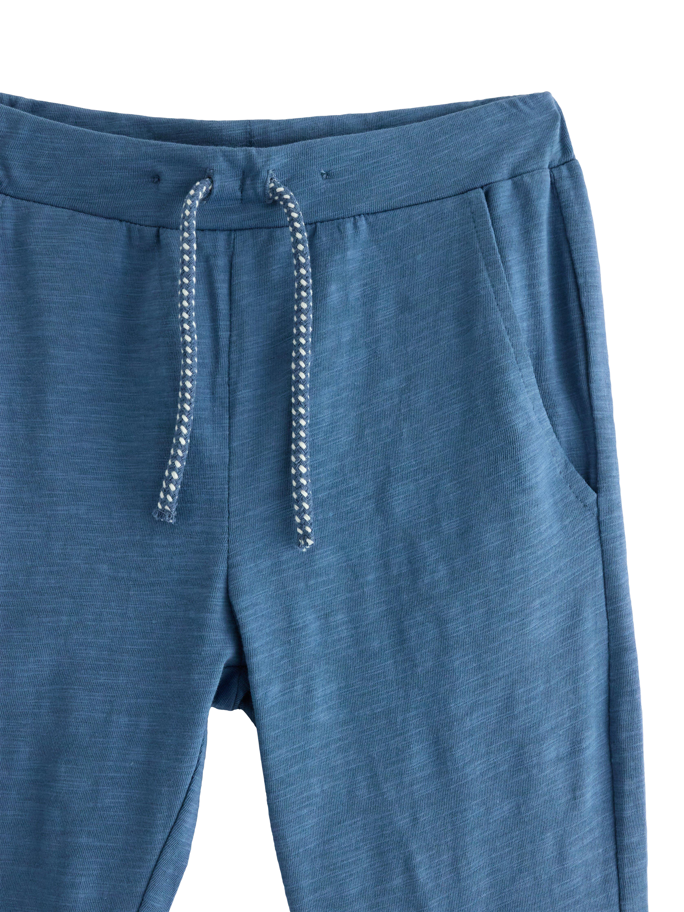 Product image 6 of 6, which shows Lindex Kids' Cotton Slub Jersey Joggers, Dusty Blue, 2-3 years