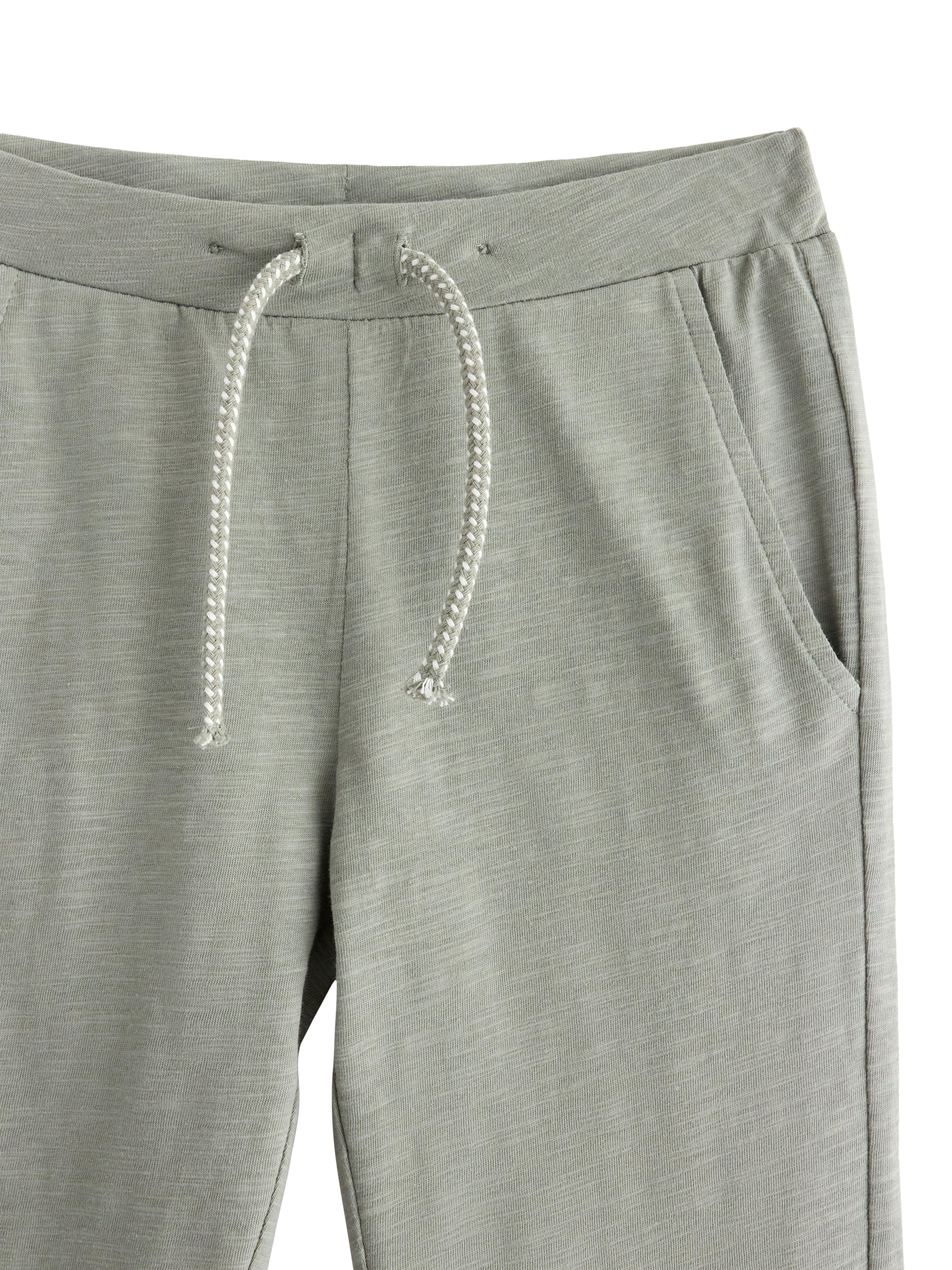 Product image 6 of 6, which shows Lindex Kids' Cotton Slub Jersey Joggers, Dusty Green, 2-3 years