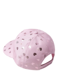 Lindex Kids' Heart Print Baseball Cap, Dusty Pink
