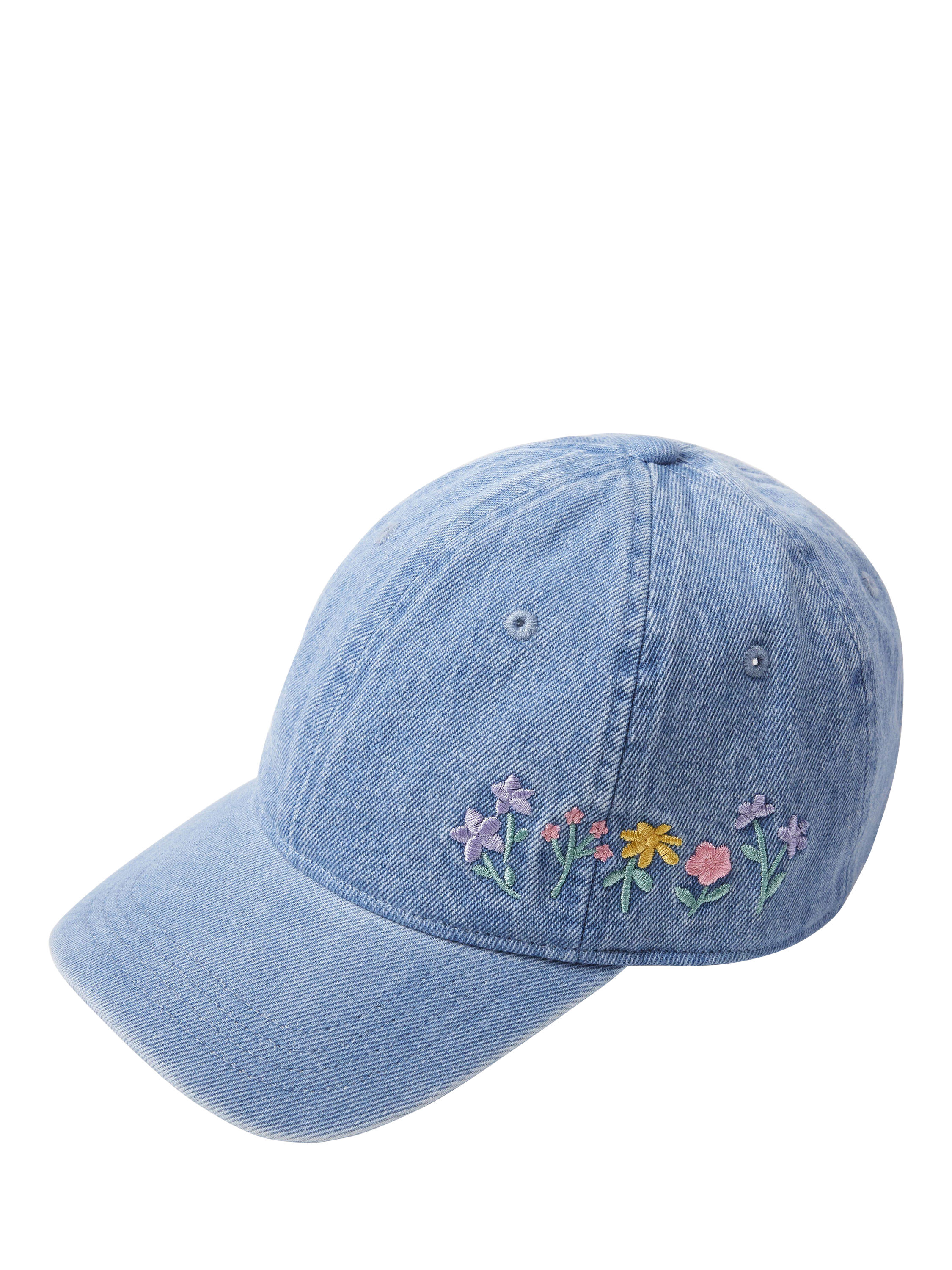 Product image 1 of 3, which shows Lindex Kids' Cotton Denim Baseball Cap, Light Denim, 5-7 years