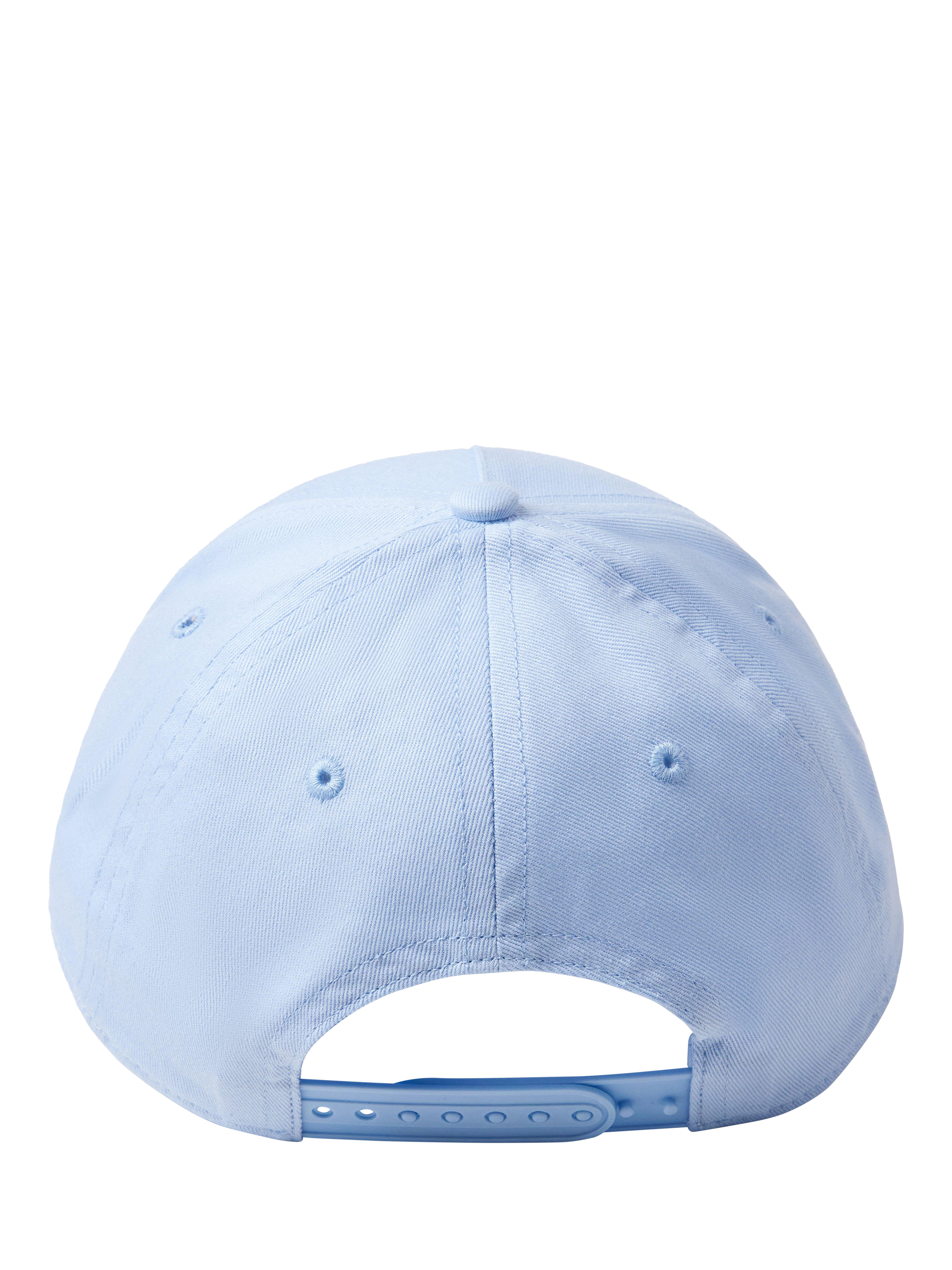Product image 3 of 3, which shows Lindex Kids' Cotton Football Print Baseball Cap, Light Blue, 2-4 years
