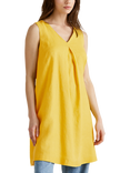 Benetton Sleeveless Pure Linen Dress, Mid Yellow