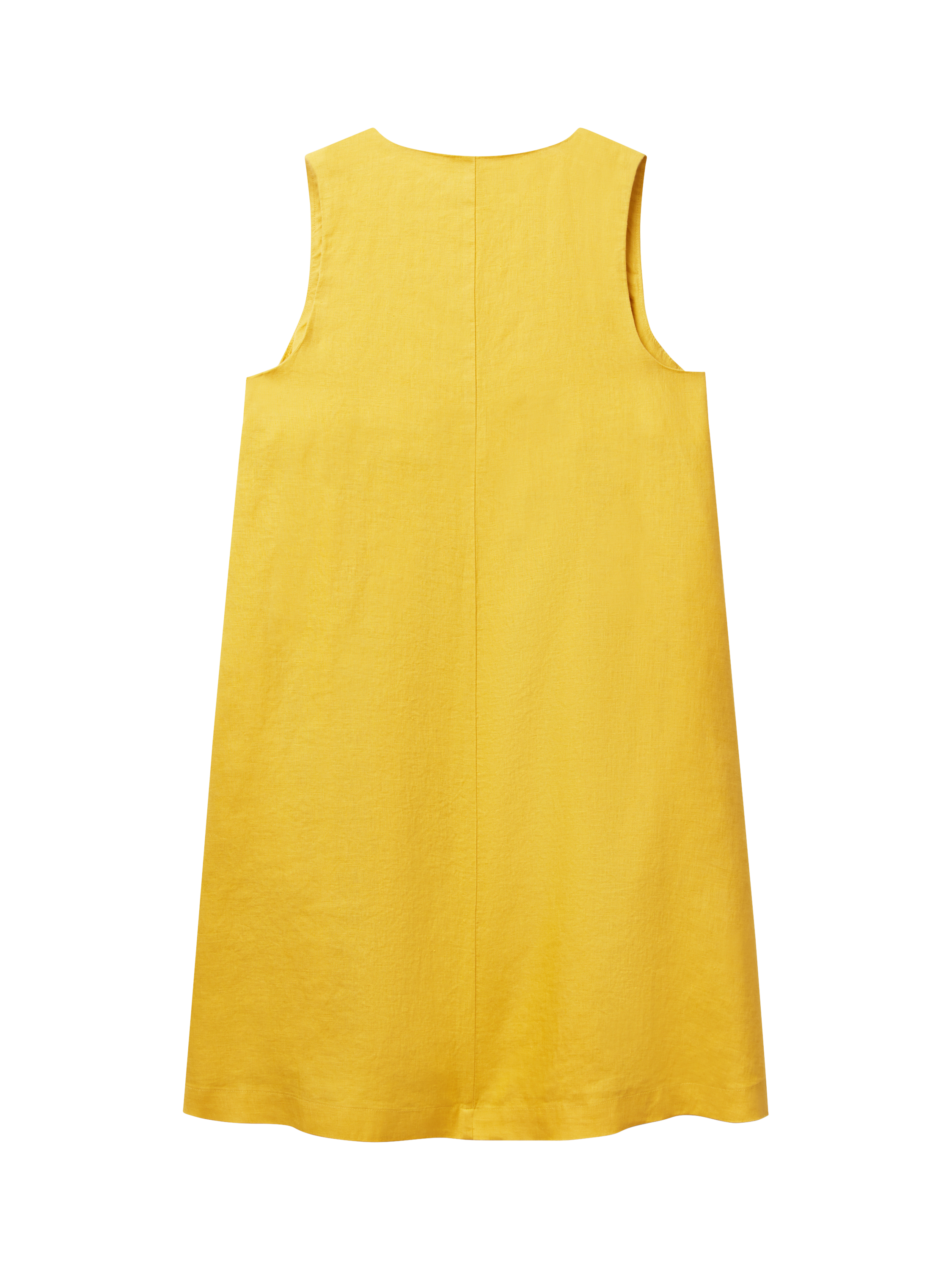 Product image 5 of 5, which shows Benetton Sleeveless Pure Linen Dress, Mid Yellow, XS