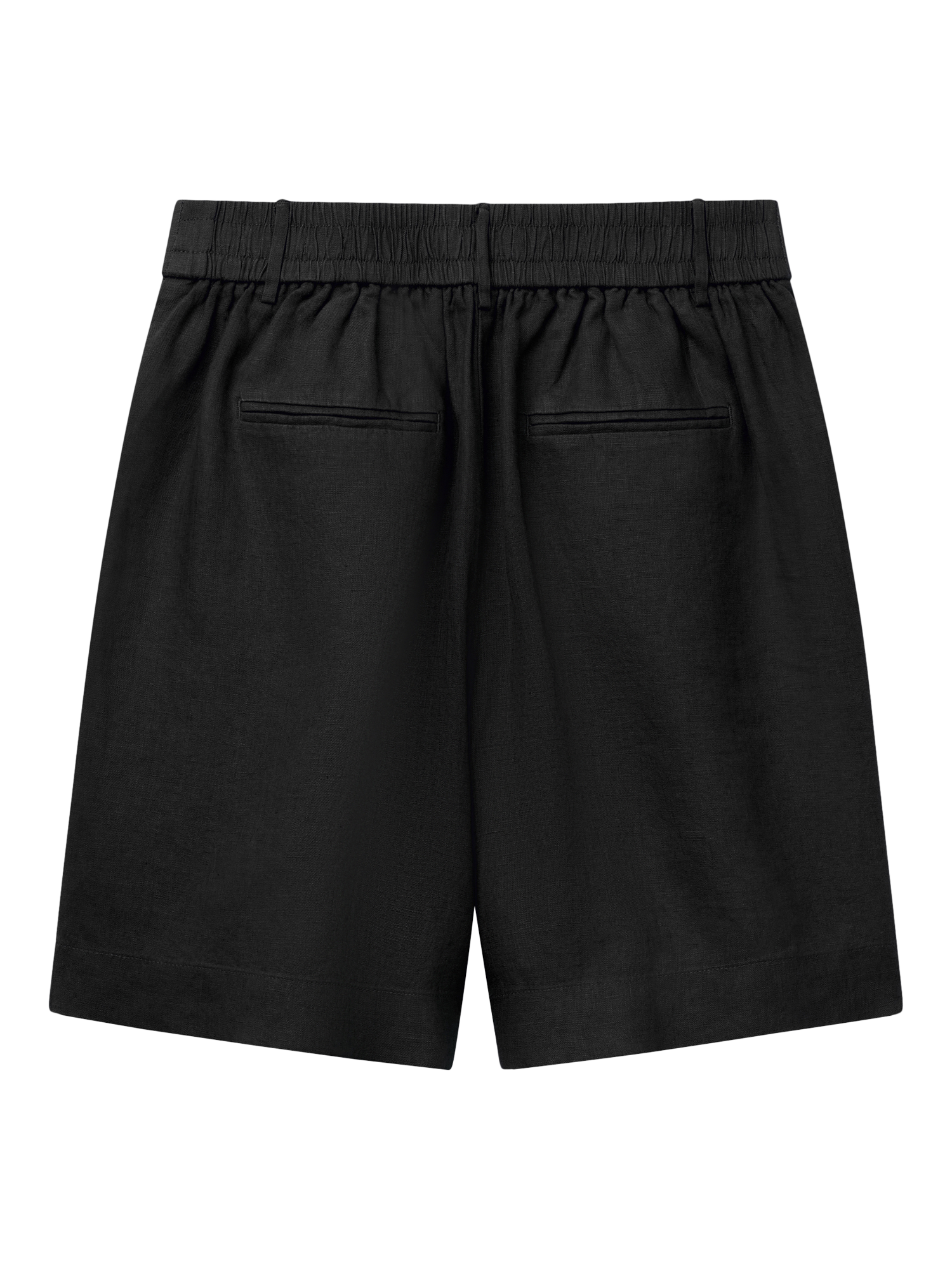 Product image 5 of 5, which shows Benetton Tailored Pure Linen Shorts, Black, XS