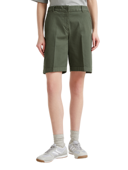 Benetton Regular Shorts with Turn-Up, Military Green