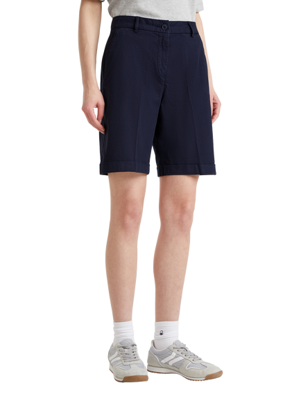 Benetton Regular Shorts with Turn-Up, Night Blue