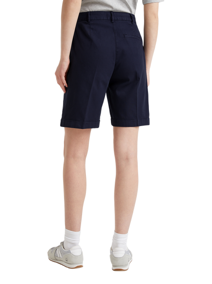 Benetton Regular Shorts with Turn-Up - view 2, Night Blue