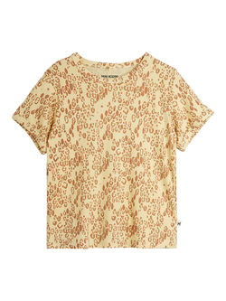 Mini Rodini Kids' Leopard Print T-Shirt, Leopard Print, Leopard Print
