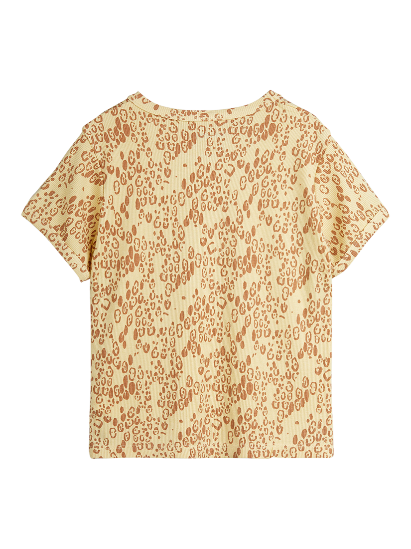 Product image 2 of 3, which shows Mini Rodini Kids' Leopard Print T-Shirt, Leopard Print, 1-4 months
