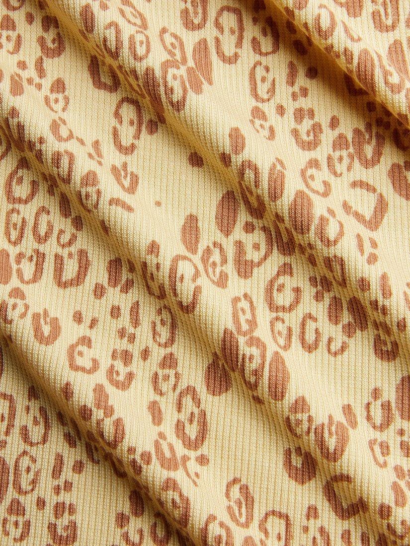 Product image 3 of 3, which shows Mini Rodini Kids' Leopard Print T-Shirt, Leopard Print, 1-4 months