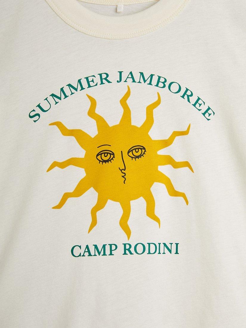 Product image 3 of 3, which shows Mini Rodini Kids' Summer Jamboree Sun Print T-Shirt, Off White, 18-36 months