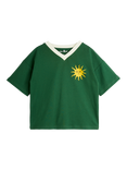 Mini Rodini Kids' Sun V-Neck T-Shirt, Green