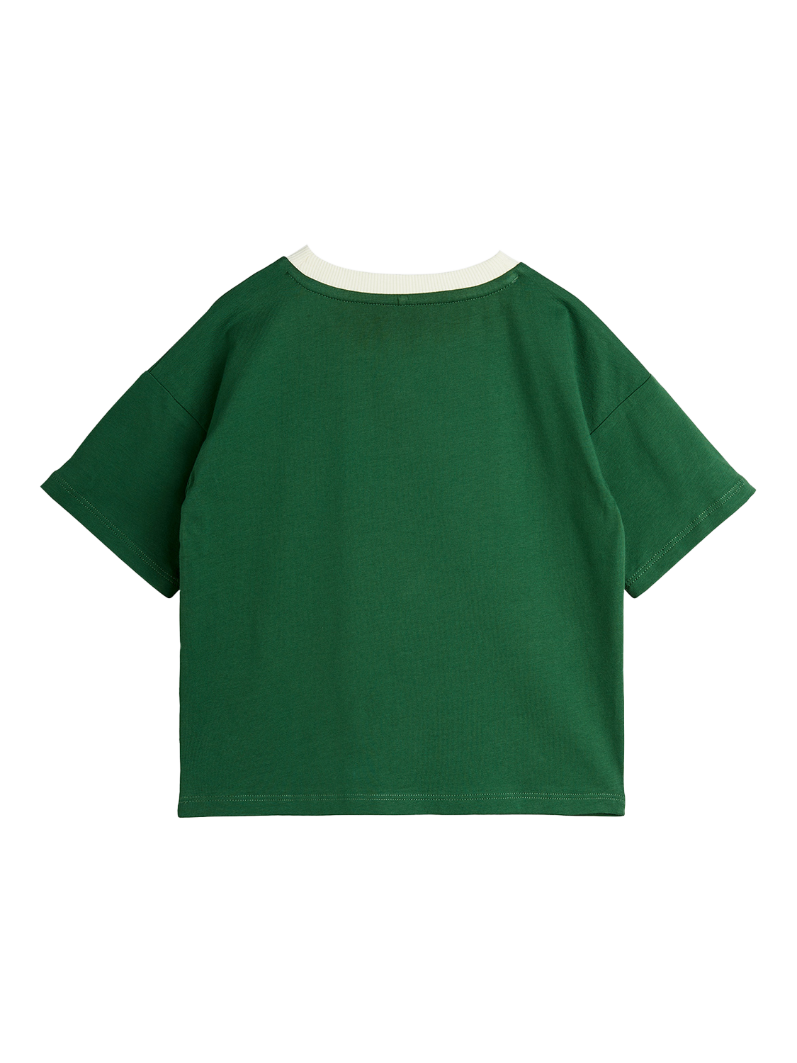 Product image 2 of 3, which shows Mini Rodini Kids' Sun V-Neck T-Shirt, Green, 18-36 months
